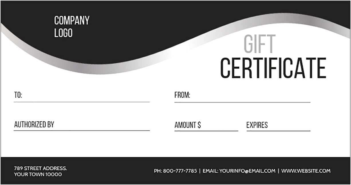 Gift Certificate Template Word Free Download