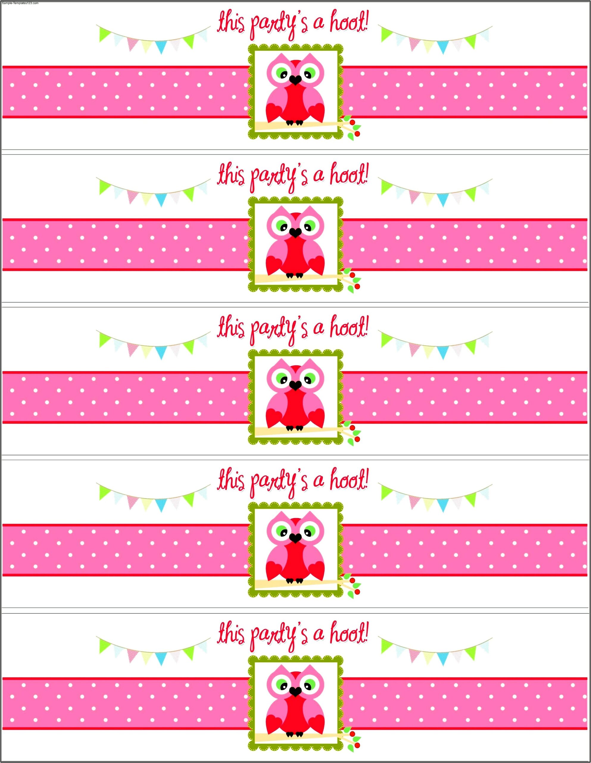 Girl Baby Shower Water Bottle Labels Free Template