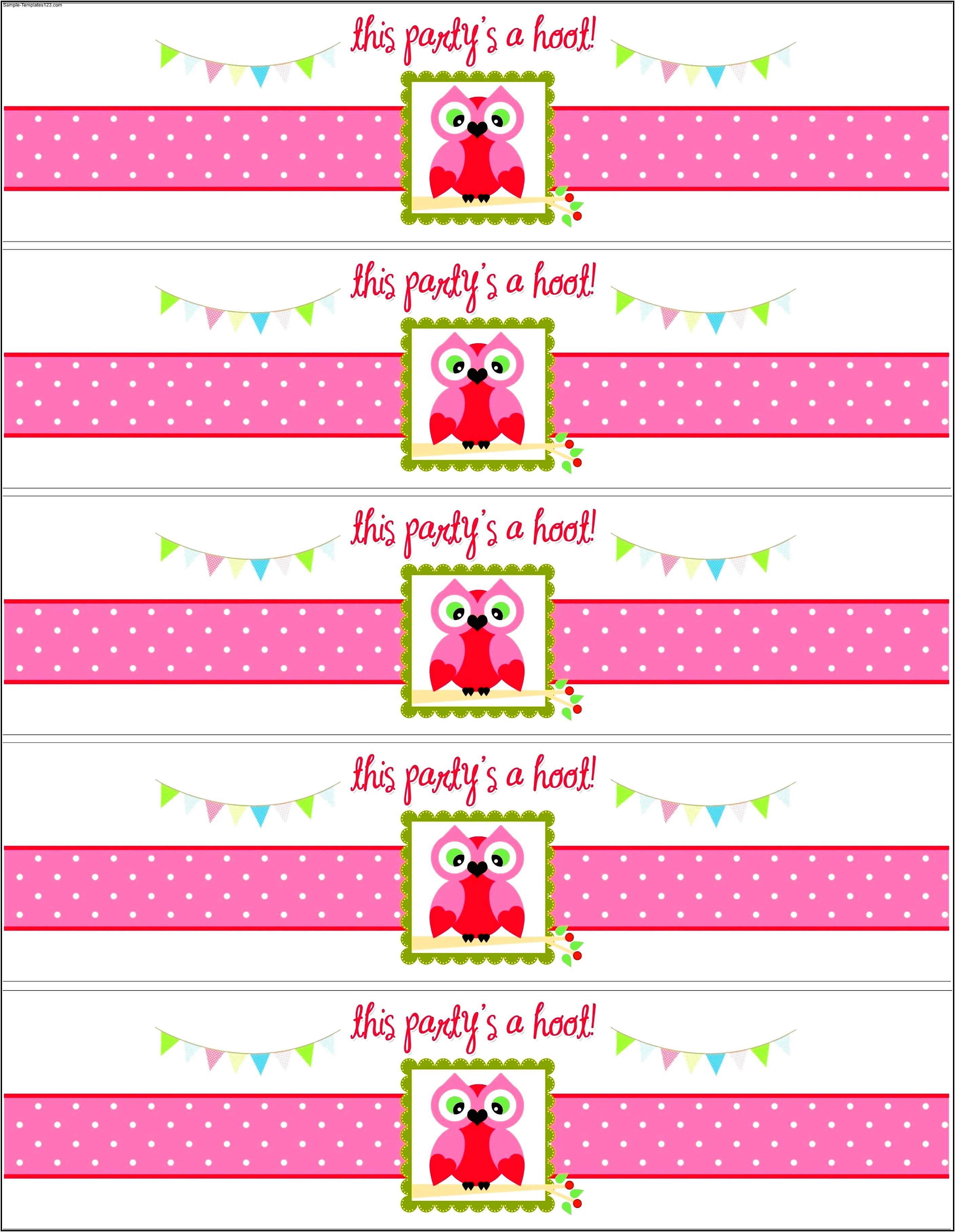 Girl Baby Shower Water Bottle Labels Free Template