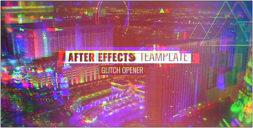 Glitch Intro After Effects Template Free