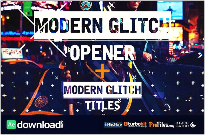 Glitch Text After Effects Template Free Download