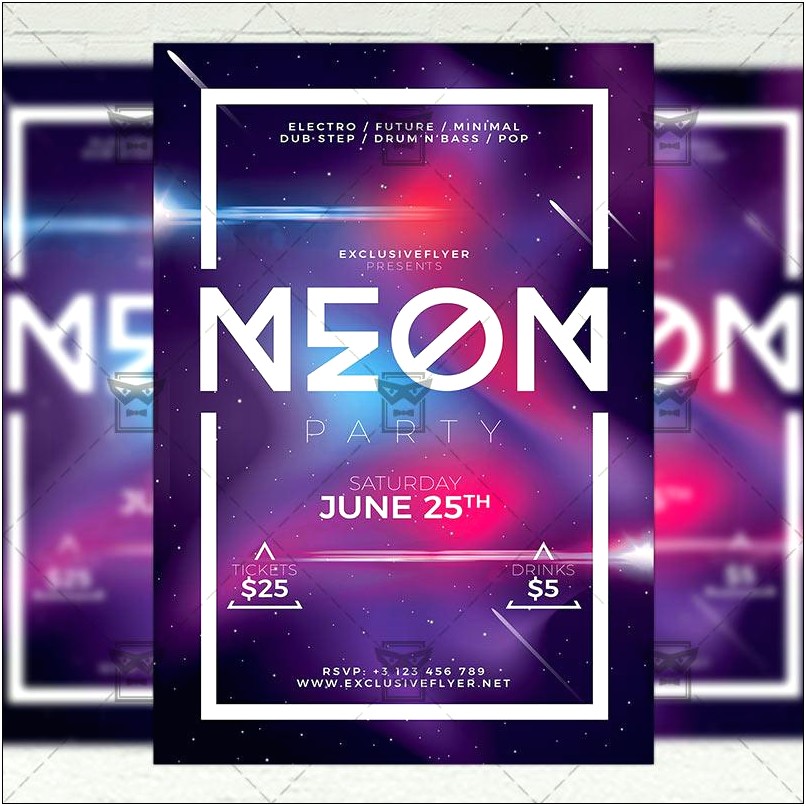 Glow In The Dark Flyer Template Free