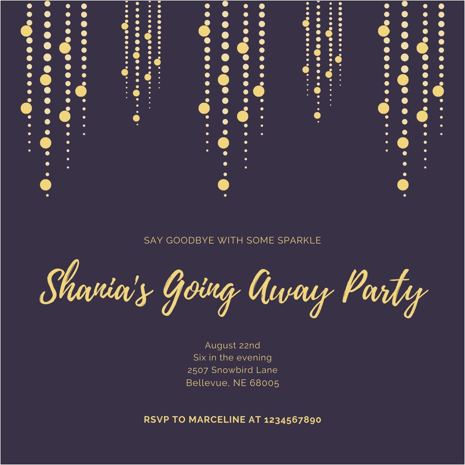 Going Away Party Poster Template Publisher Free