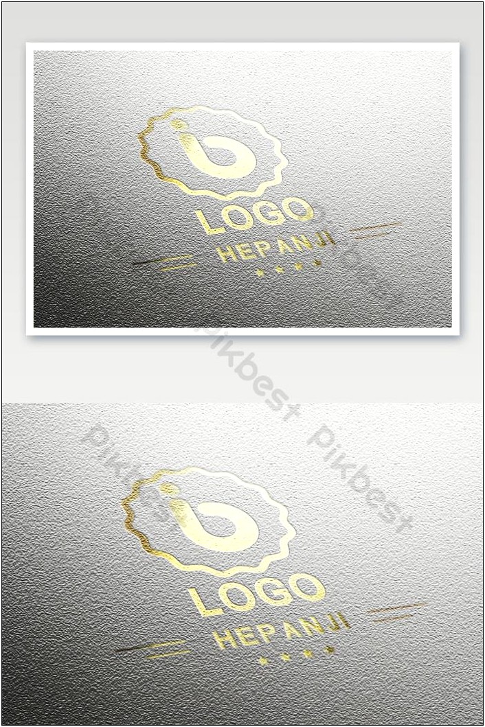Gold Relief Logo Mock Up Template Free