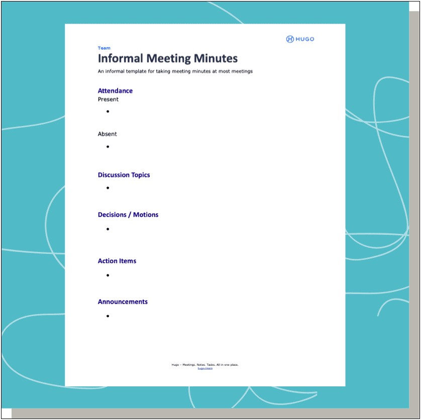 Google Doc Meeting Announcement Templates Free Download