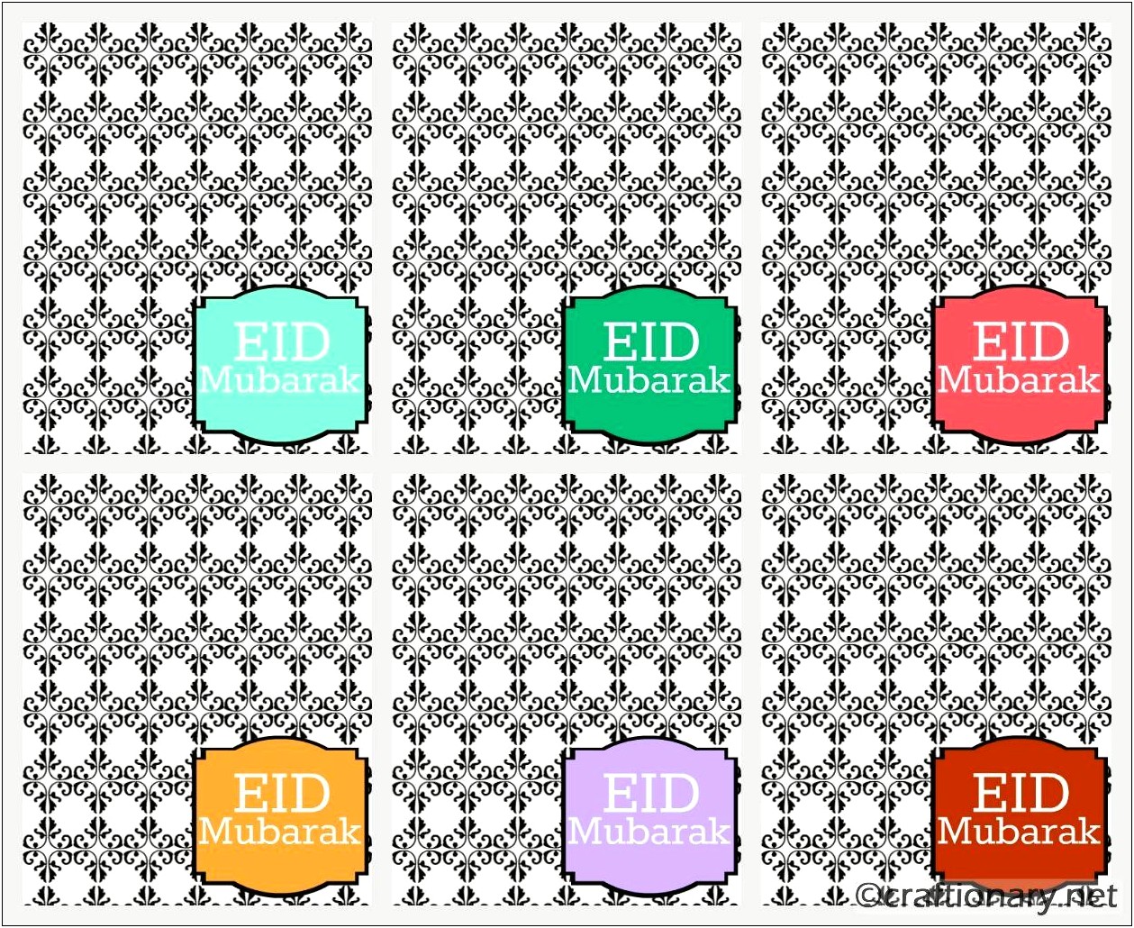Greeting Card Eid Mubarak Template Free Download