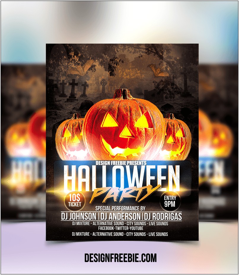 Halloween Costume Party Flyer Templates Free