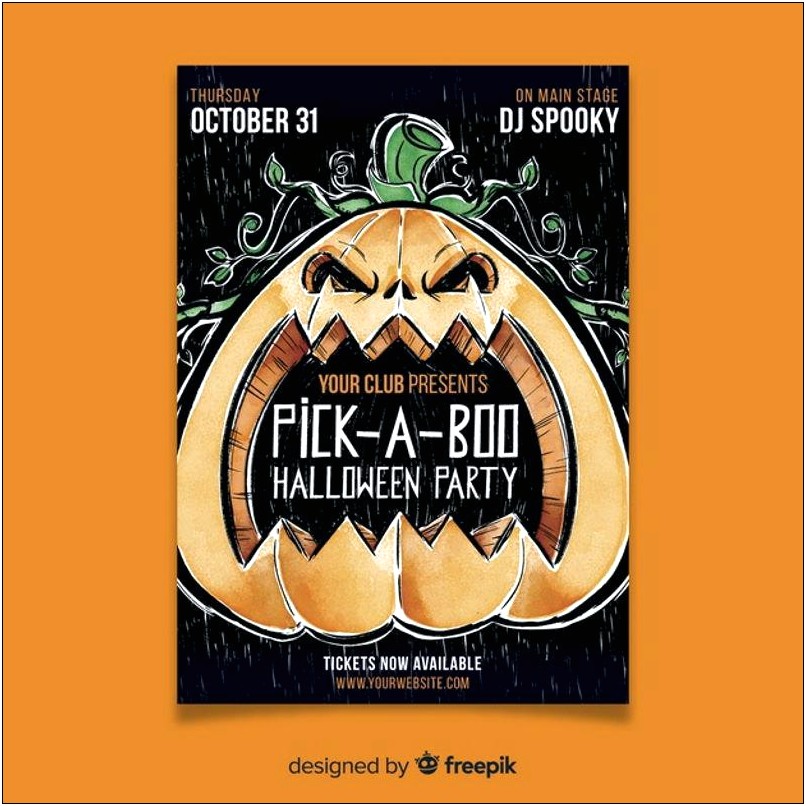 Halloween Party Flyer Template Free Download