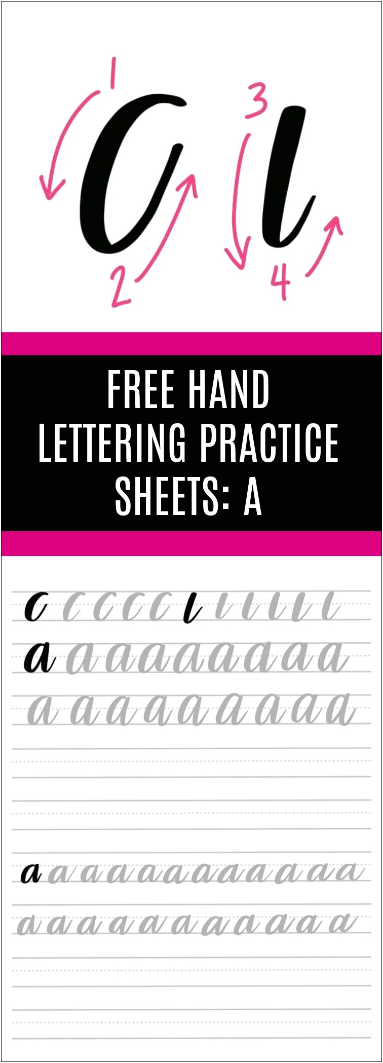 Hand Lettering Tutorial For Beginners Letterform Template Free