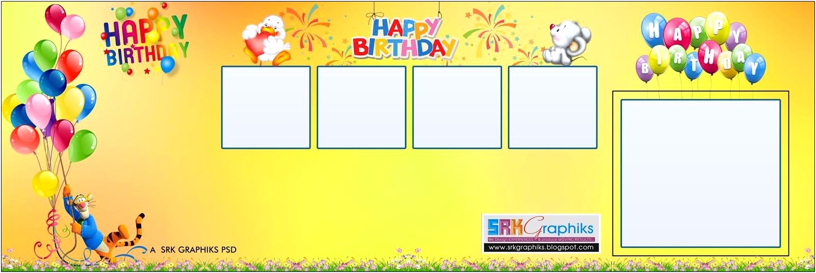 Happy Birthday Photoshop Template Free Download