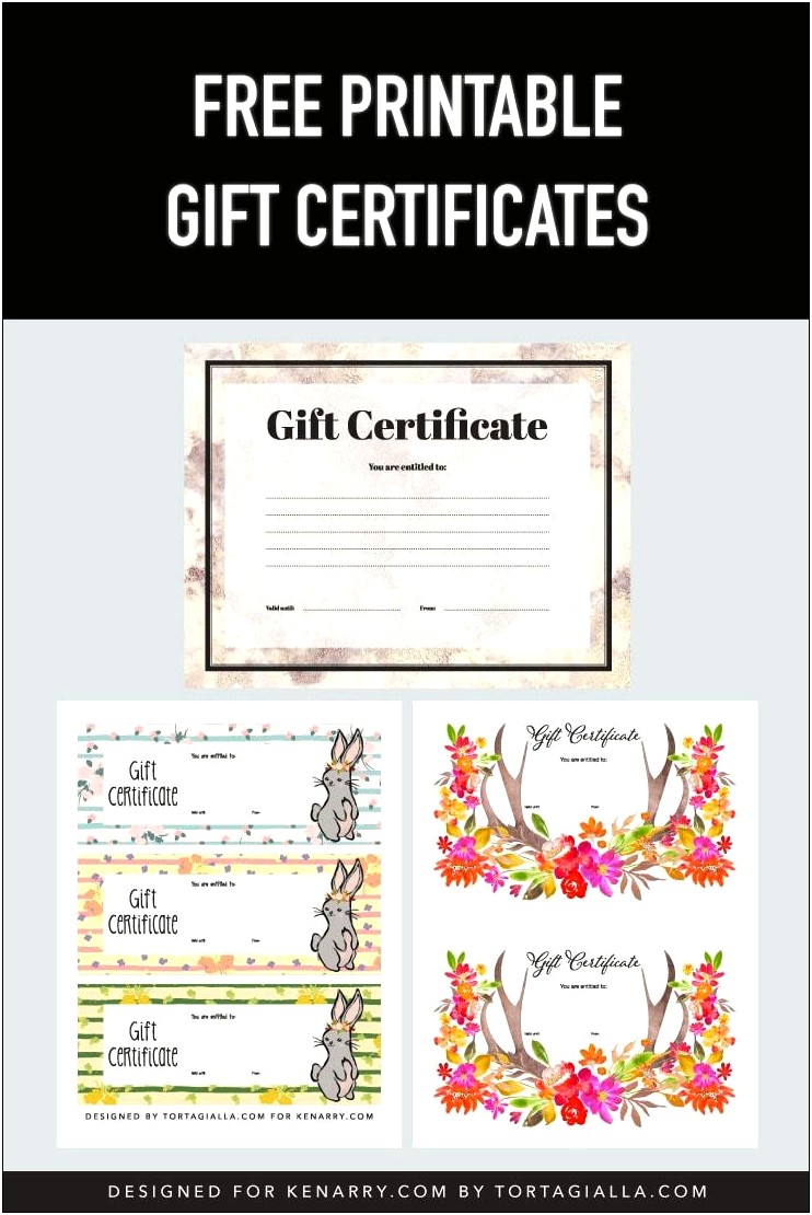 Happy Birthday Printable Gift Certificate Template Free