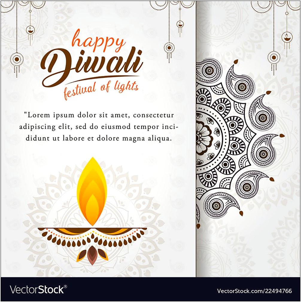 Happy Diwali Greeting Card Template Free