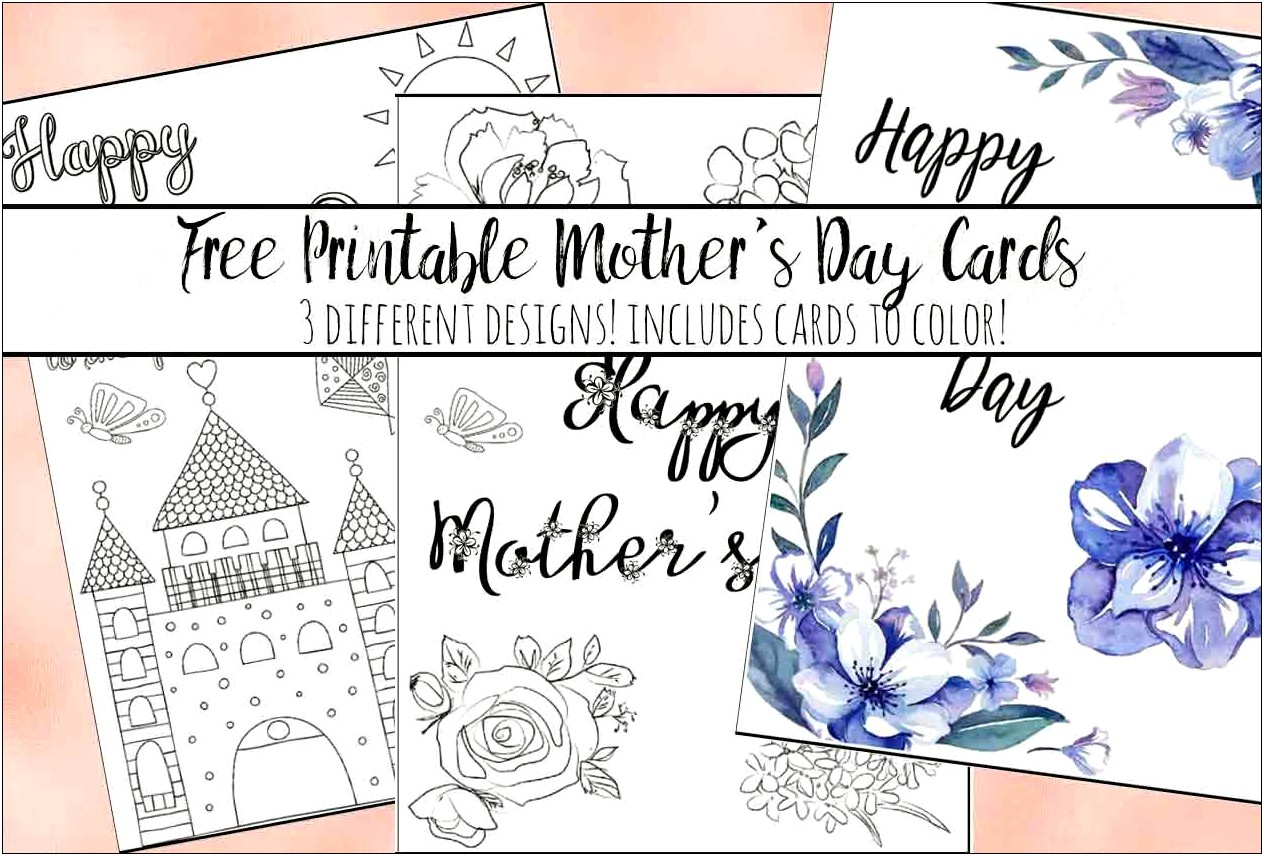 Happy Mothers Day Card Template Free