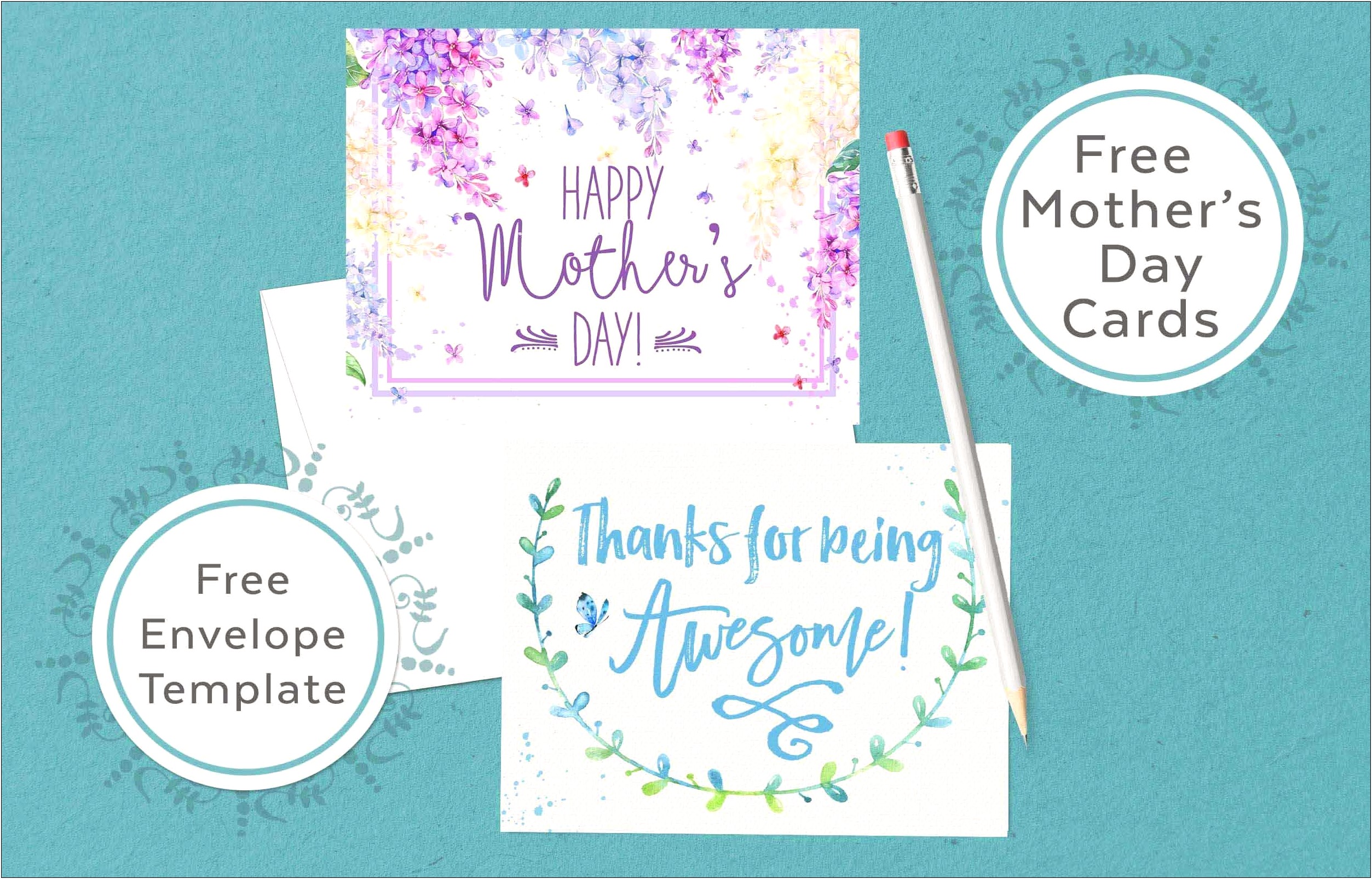 Happy Mothers Day Heart Free Printable Template Templates Resume 