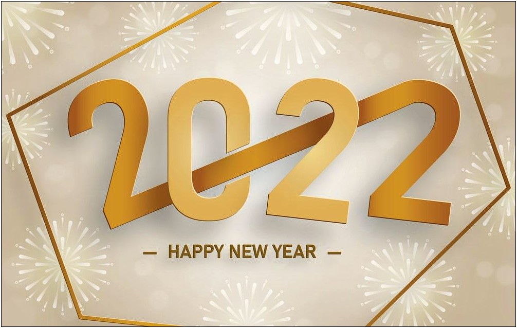 Happy New Year 2020 Template Free Greeting Card
