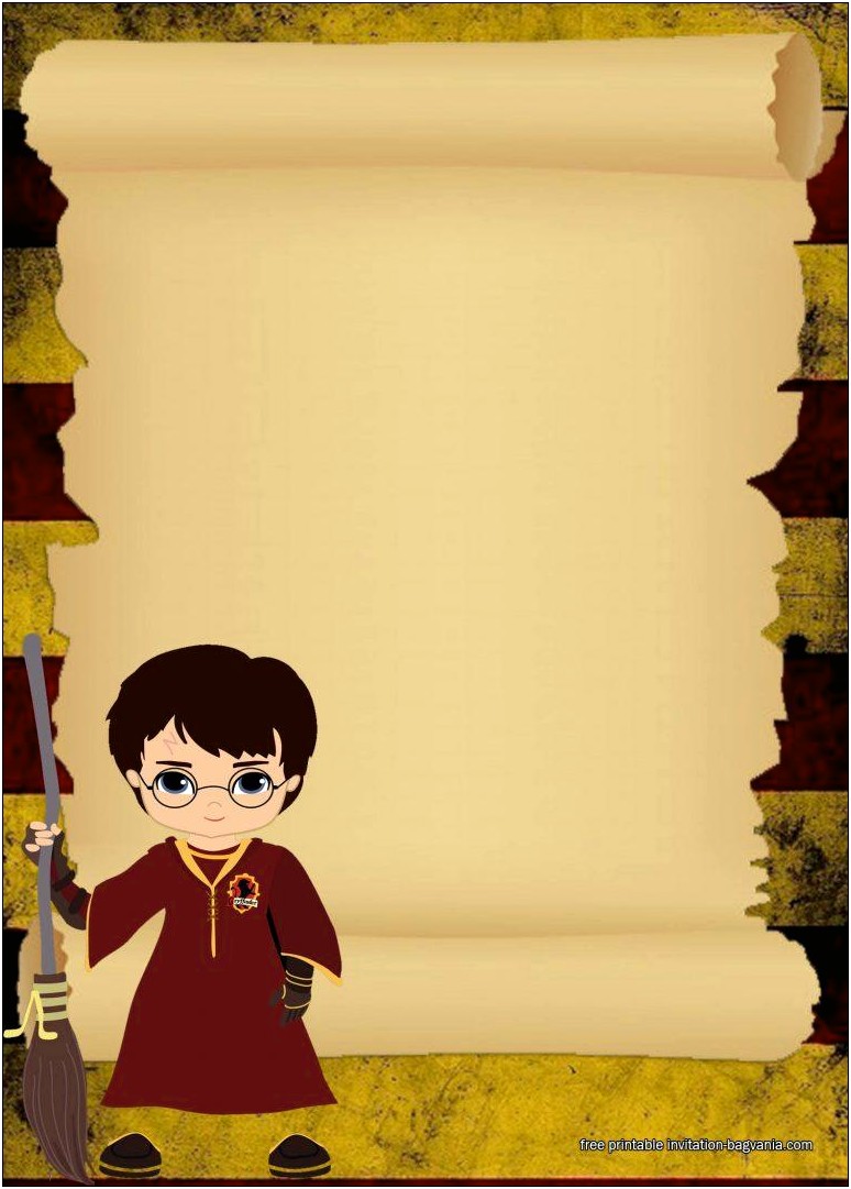 Harry Potter Invitations Template Printable Templates Free
