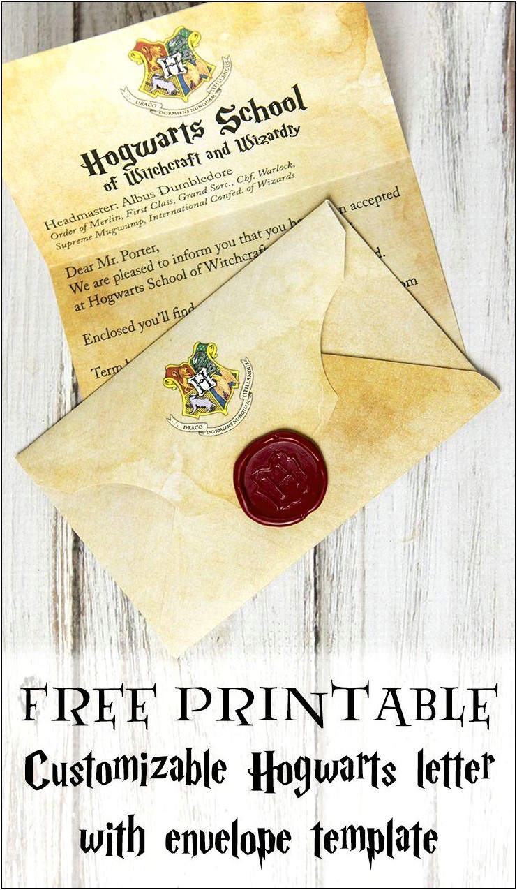 Harry Potter Parchment Template Download For Free