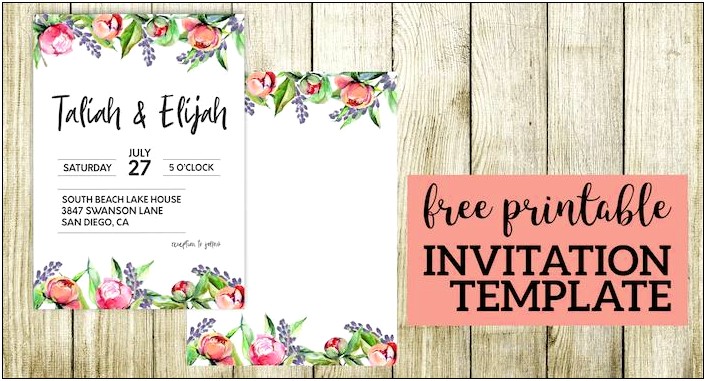 Harry Potter Shower Printed Invitation Template Free Download