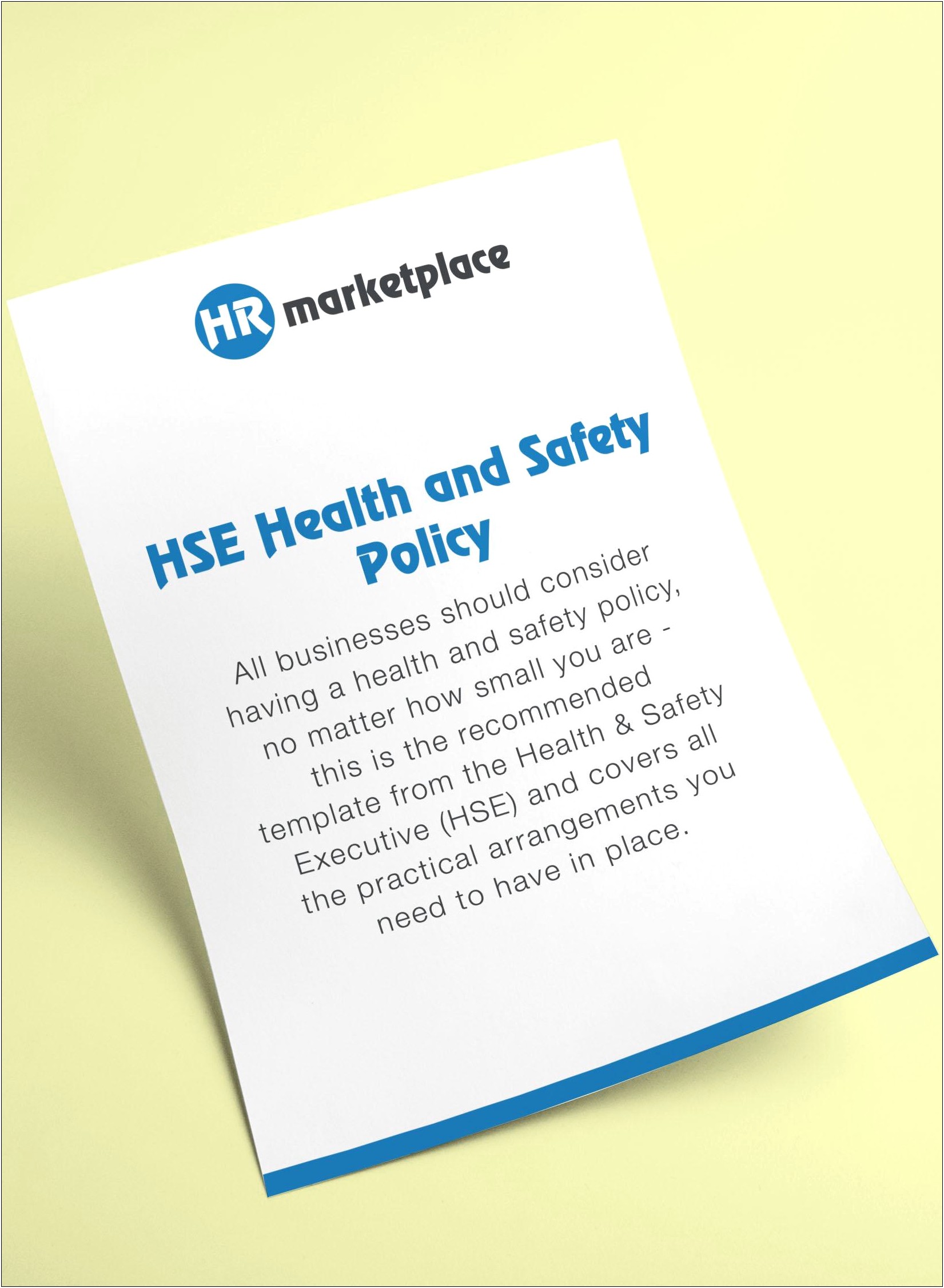 Health And Safety Statement Template Free