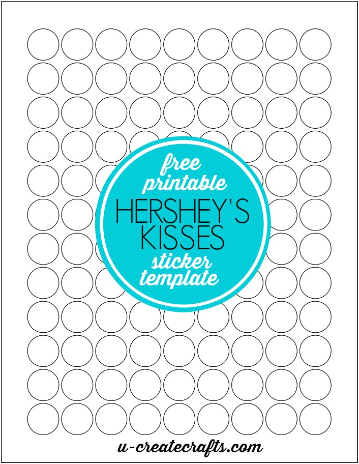 Hershey's Kisses Label Template Free