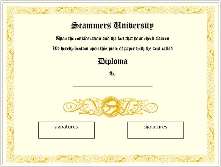 High School Diploma Template With Seal Free