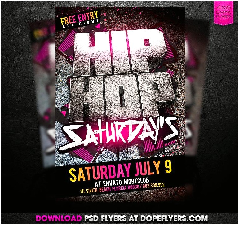 Hip Hop Flyer Template Free Download