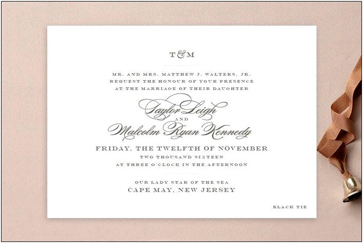 Honor Or Honour For Wedding Invitations
