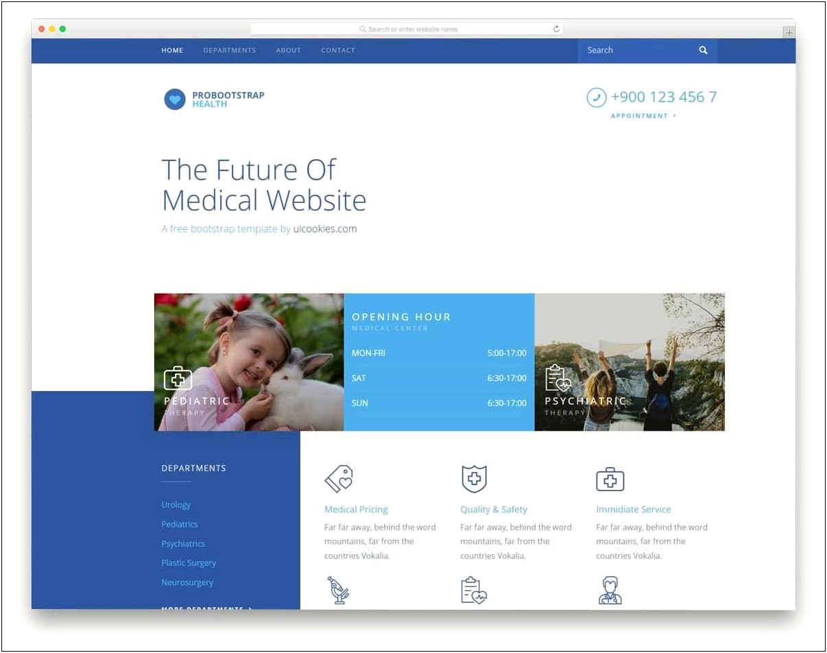 Hospital Management System Bootstrap Template Free Download