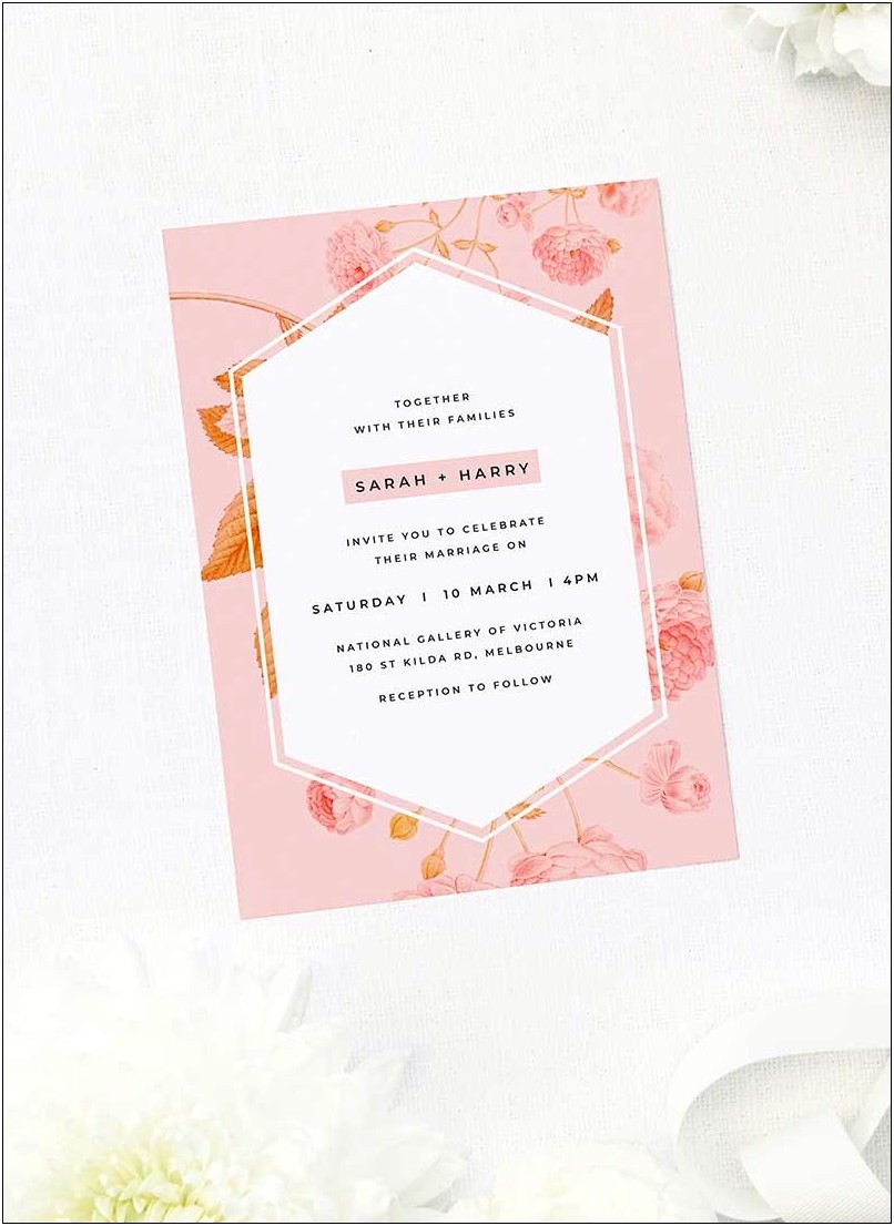 Hot Pink And Orange Wedding Invitations