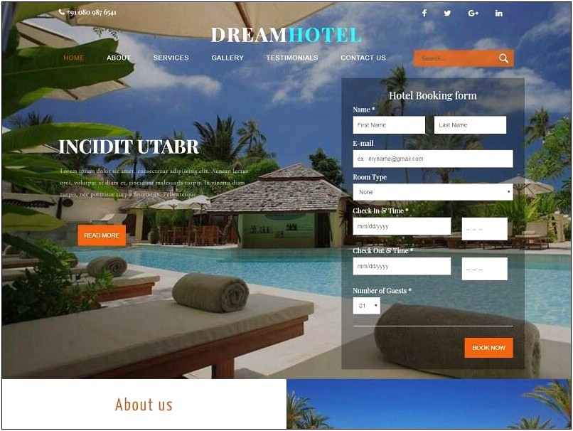 Hotel Booking Html Template Free Download