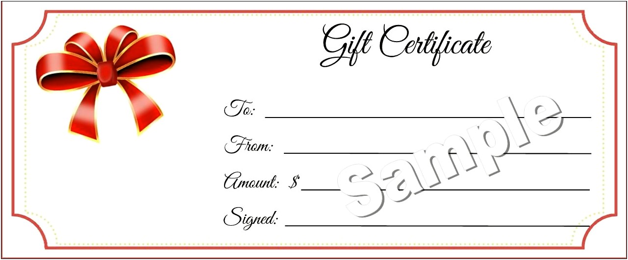House Cleaning Gift Certificate Template Free