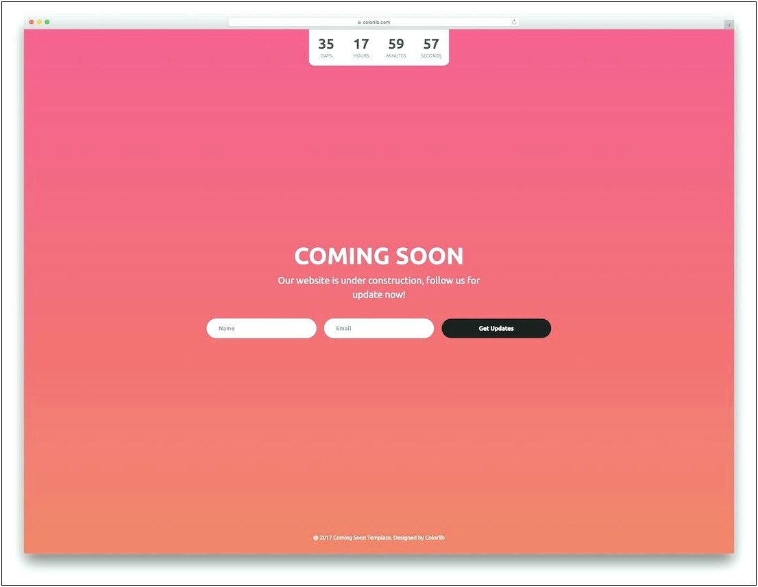 Html Coming Soon Page Template Free