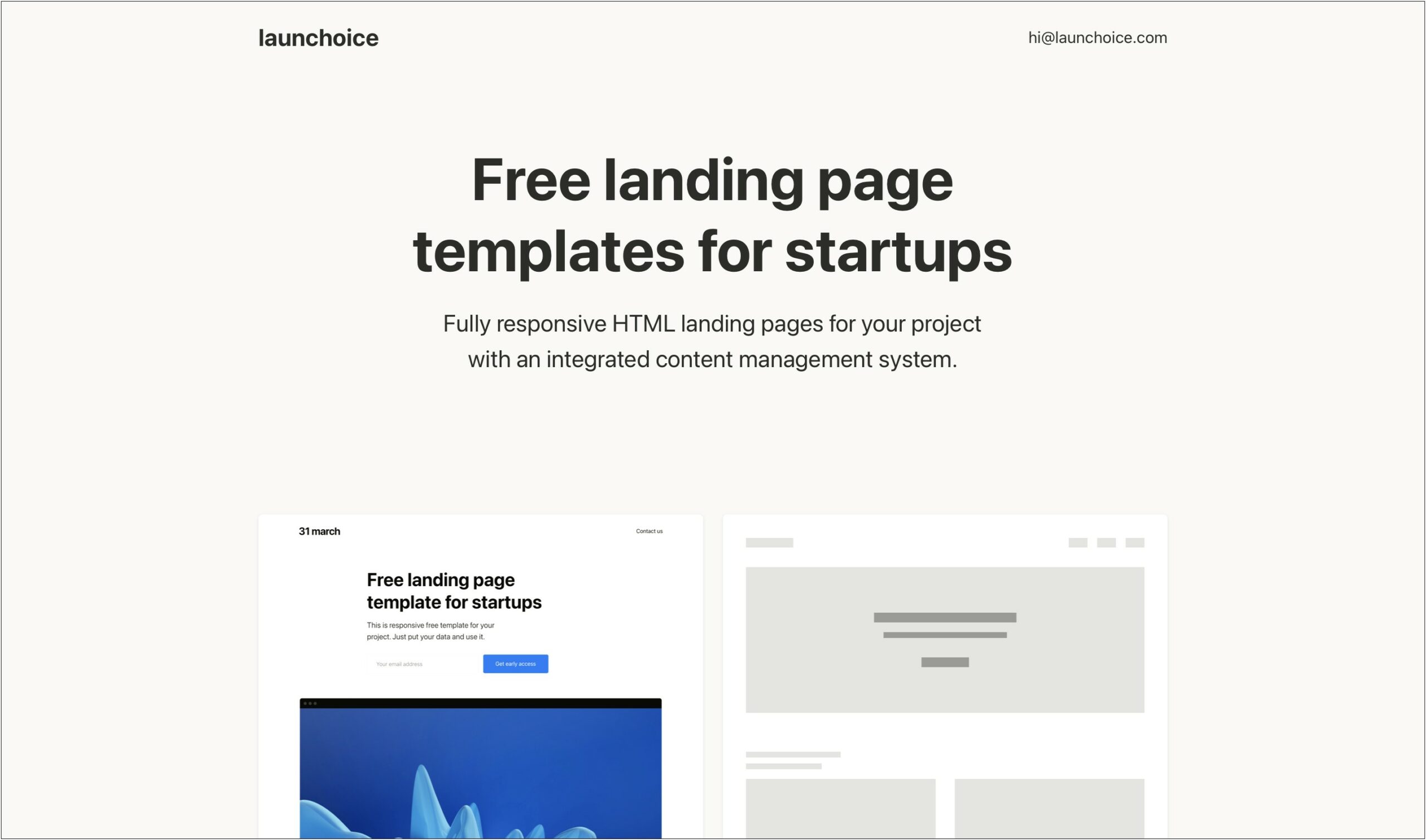 Html Css Landing Page Template Free