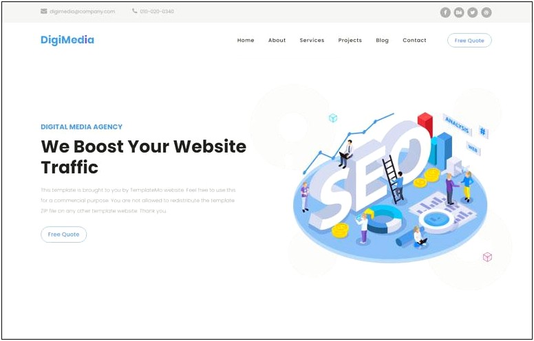 Html Css One Page Template Free