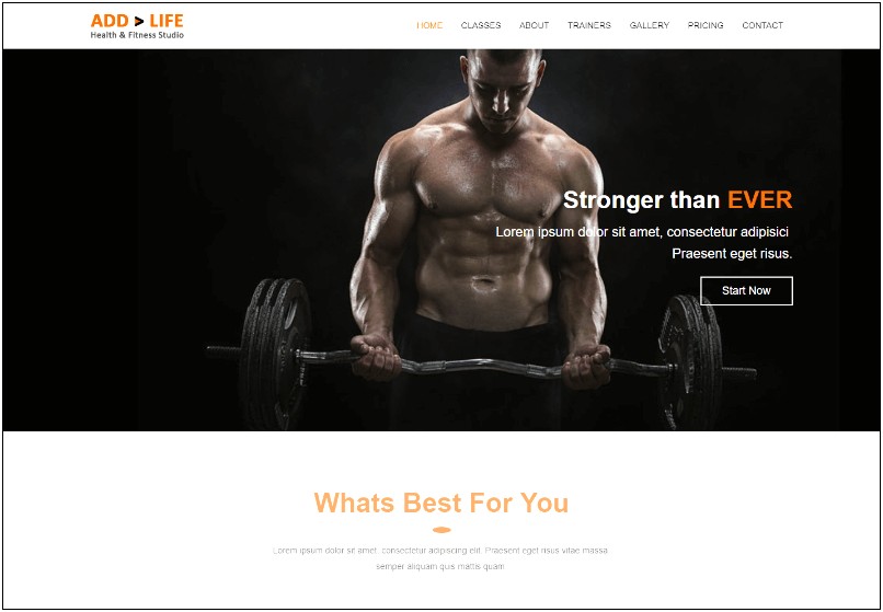 Html Free Templates For Fitness And Sports