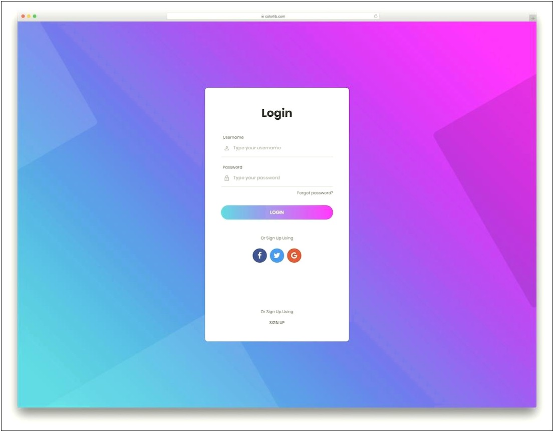 Html Login And Register Template Free Download