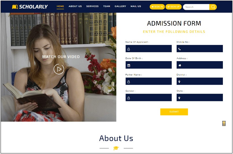 Html Template Free Download For Education