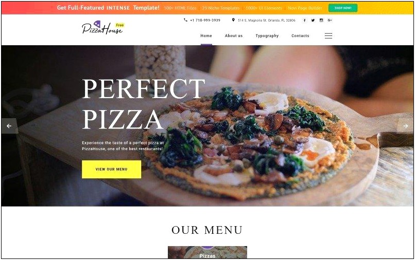 Html Templates Free Download With Css For Restaurant