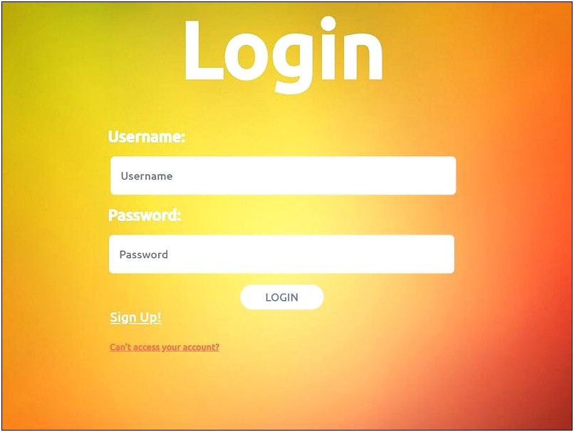 Html5 Login Page Template Free Download