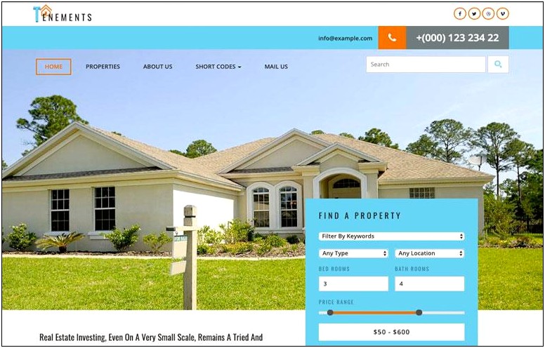 Html5 Real Estate Templates Free Download