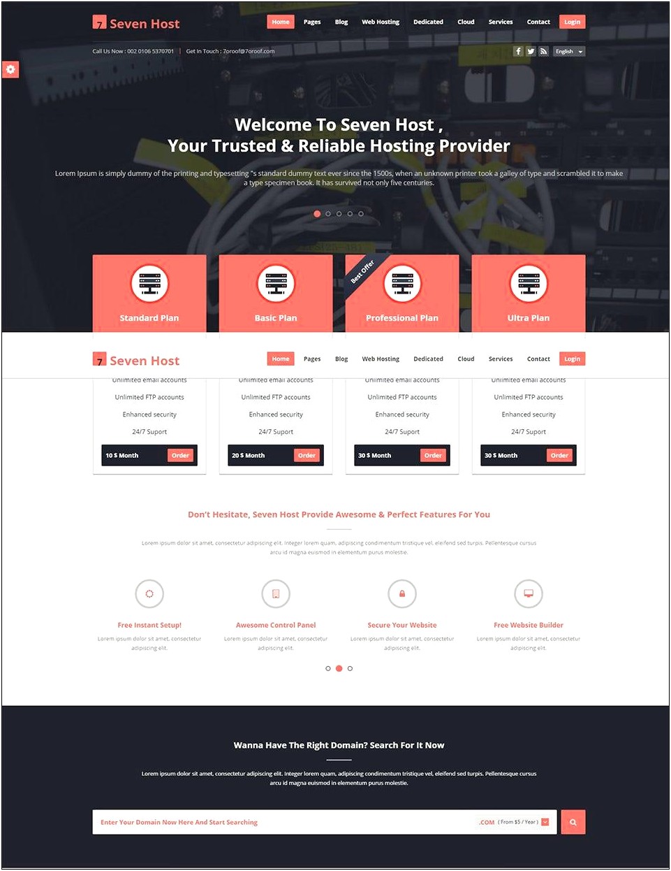 Html5 Web Hosting Templates Free Download