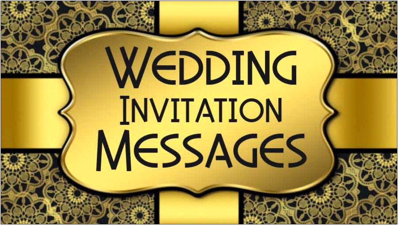 I Invite You For My Wedding
