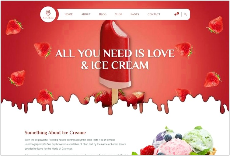 Ice Cream Html Templates Free Download