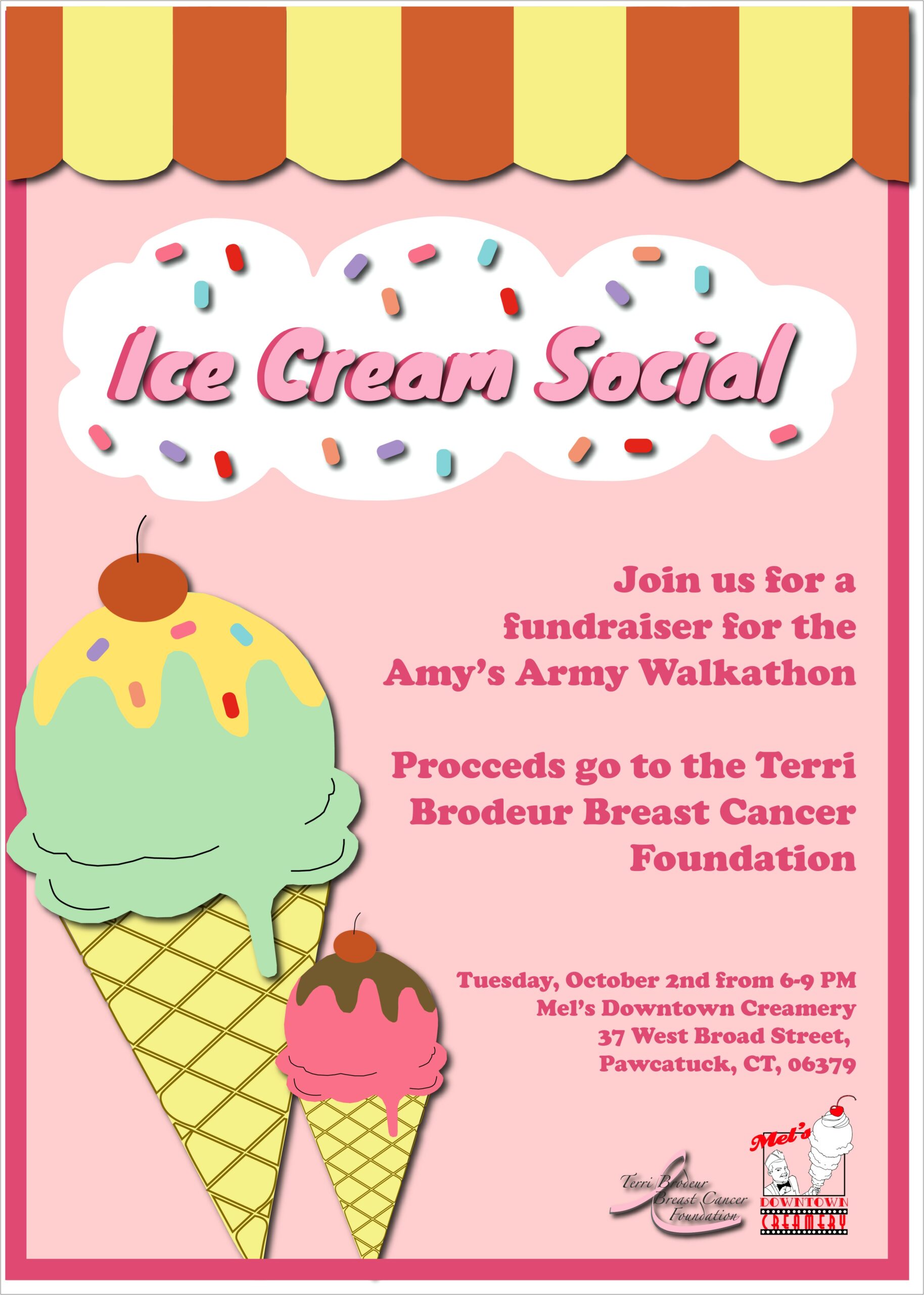 Ice Cream Social Event Flyer Template Free