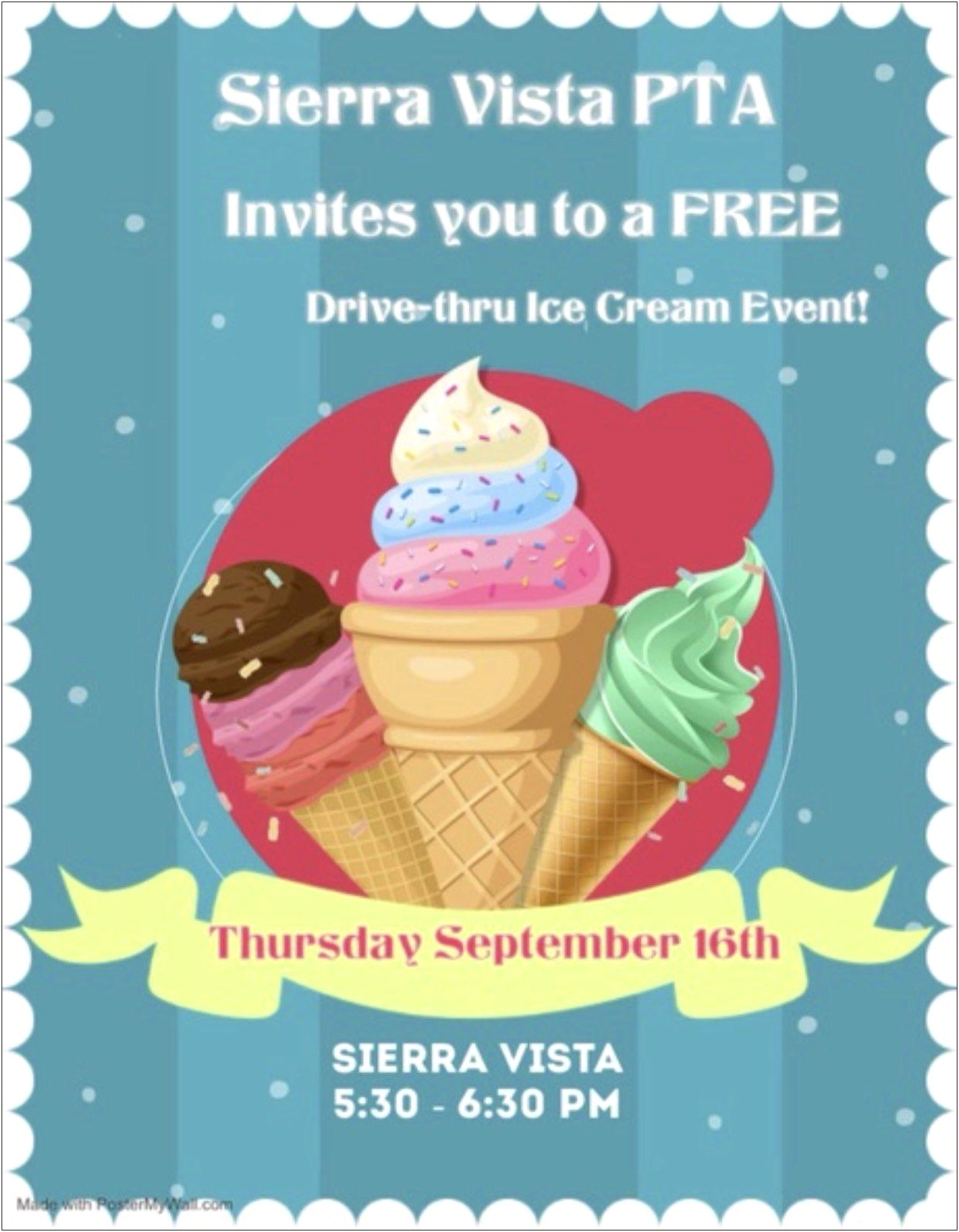 Ice Cream Social Flyer Template Free Download