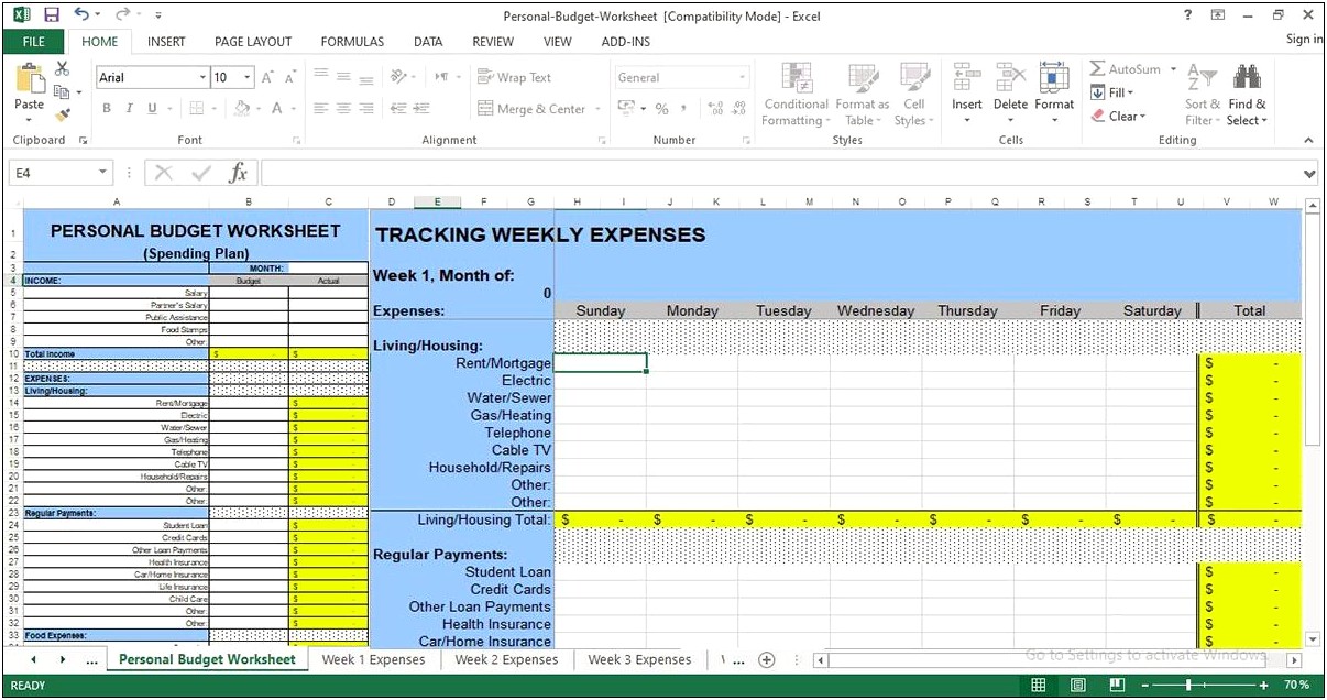 Income And Expenditure Template Excel Free Download