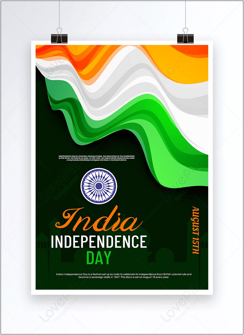India Independence Day Flyer Template Free