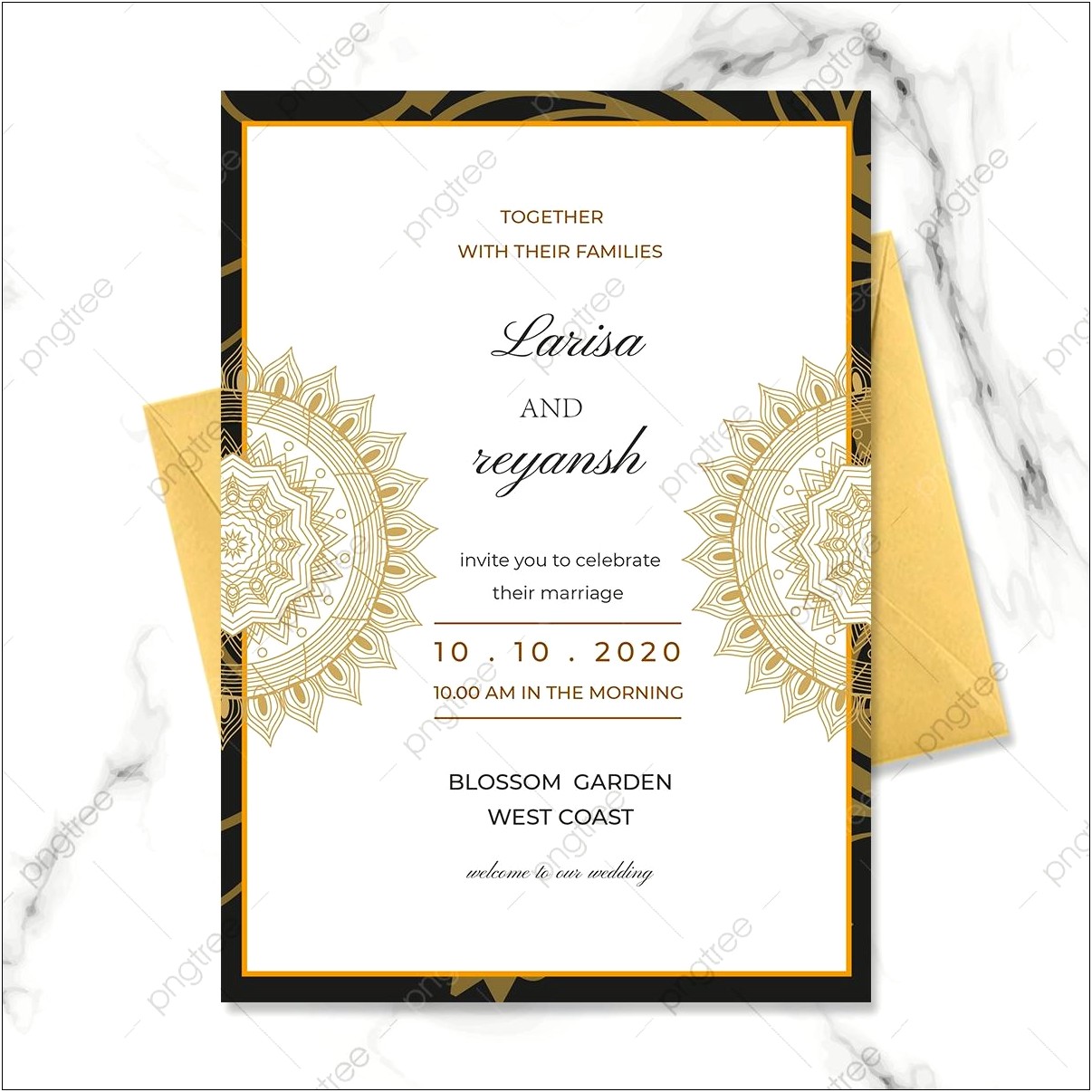 Indian Wedding Card Design Psd Template Free Download