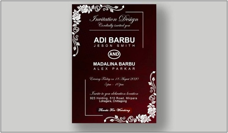 Indian Wedding Card Template Psd Free Download