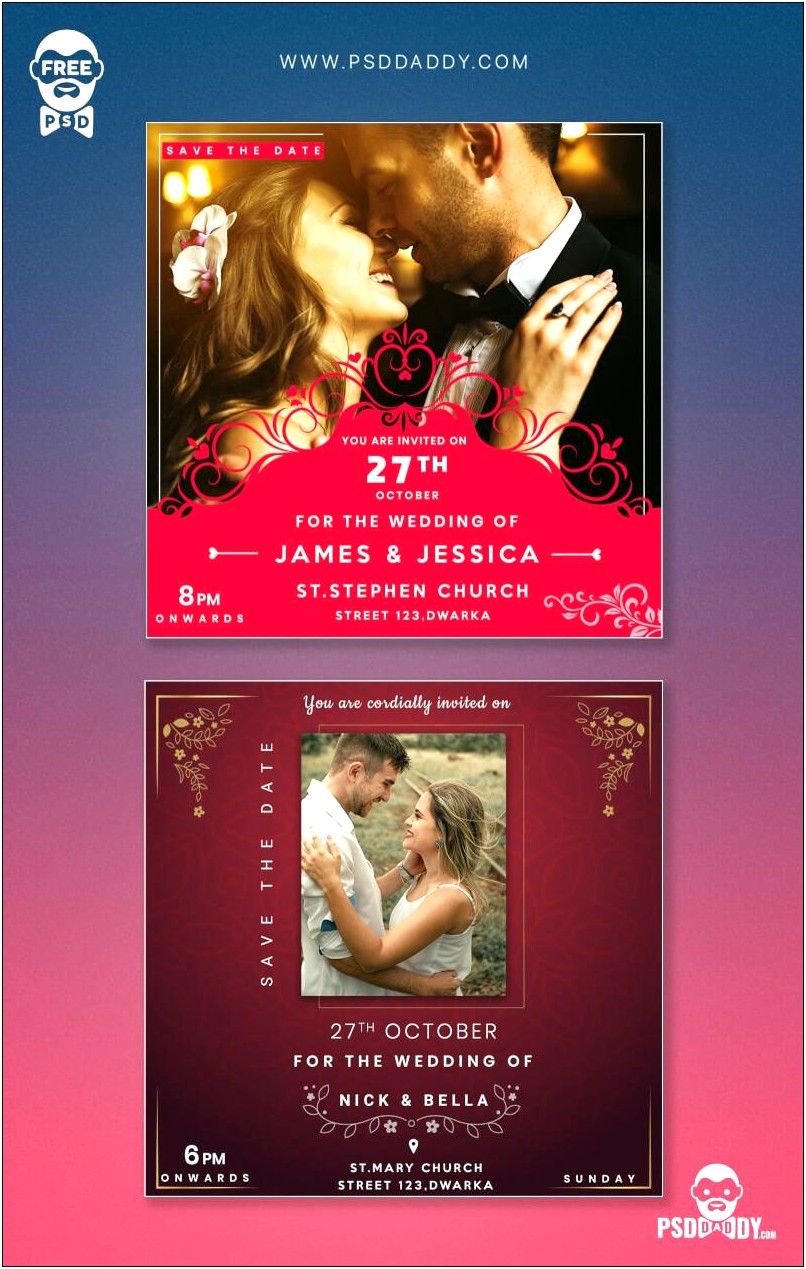 Indian Wedding Card Templates Photoshop Free Download
